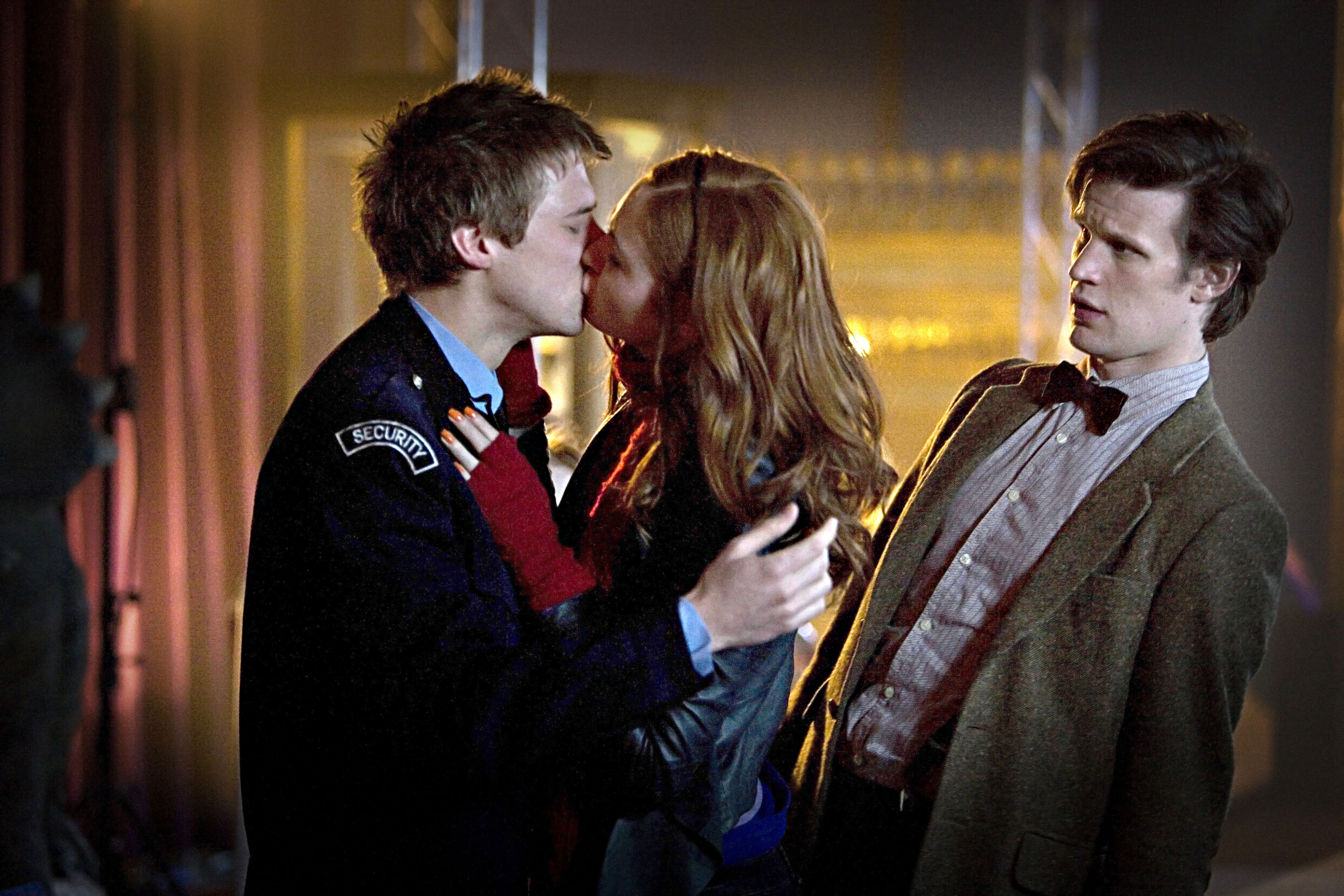 Picture shows: Arthur Darvill as Rory Williams, Karen Gillan as Amy Pond and Matt Smith as The Doctor.. Image Courtesy BBC