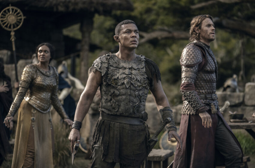 Cynthia Addai-Robinson (Queen Regent Míriel), Ismael Cruz Córdova (Arondir), Charlie Vickers (Halbrand)