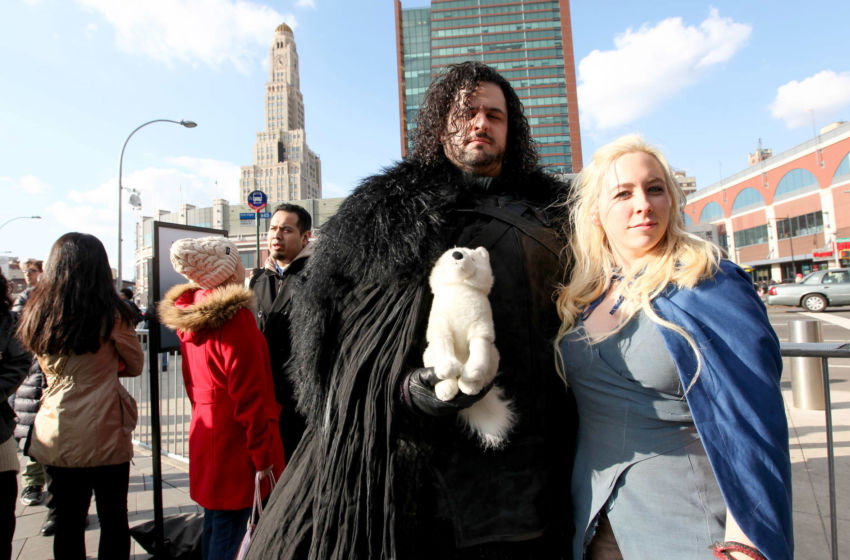 NEW YORK, NY - MARCH 20: Fans attend the 'Game Of Thrones' fan experience at Barclays Center on March 20, 2014 in New York City. (Photo by Rob Kim/Getty Images)