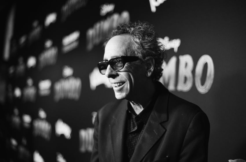 LOS ANGELES, CA - MARCH 11: (EDITORS NOTE: Image has been shot in black and white. No color version available) Director/executive producer Tim Burton attends the World Premiere of Disney's