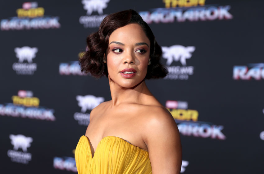 HOLLYWOOD, CA - OCTOBER 10: Actor Tessa Thompson at The World Premiere of Marvel Studios'