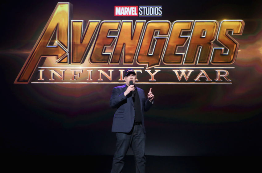 ANAHEIM, CA - JULY 15: Producer Kevin Feige of AVENGERS: INFINITY WAR took part today in the Walt Disney Studios live action presentation at Disney's D23 EXPO 2017 in Anaheim, Calif. AVENGERS: INFINITY WAR will be released in U.S. theaters on May 4, 2018. (Photo by Jesse Grant/Getty Images for Disney)