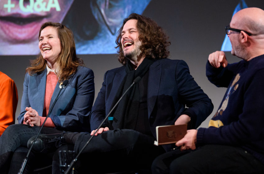 LONDON, ENGLAND - JANUARY 12: Jessica Hynes and Edgar Wright attend the