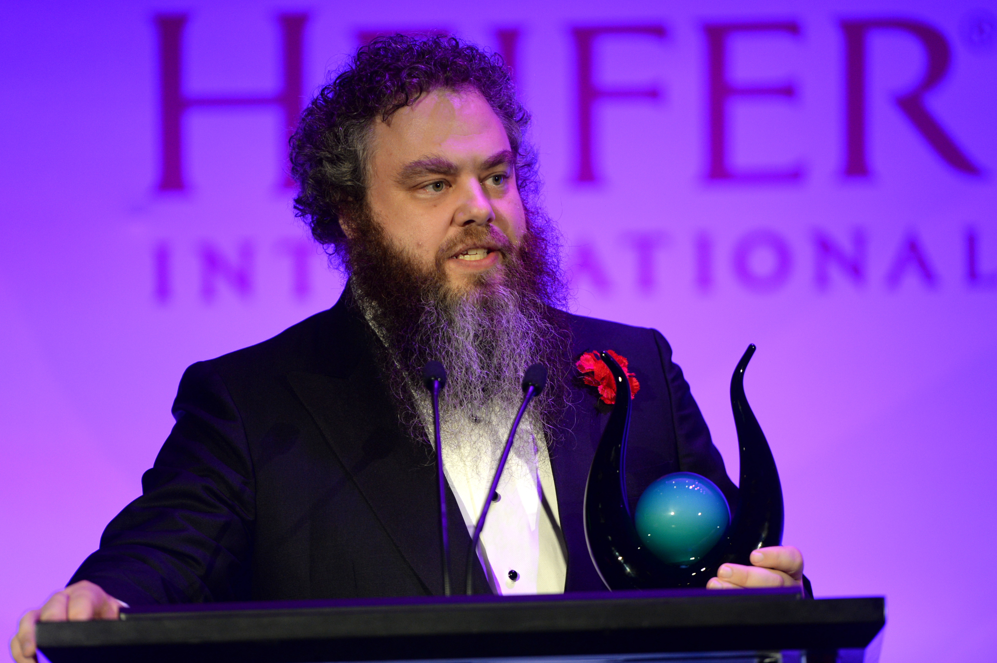 BEVERLY HILLS, CA - SEPTEMBER 18: Author Patrick Rothfuss attends Heifer International?s 4th Annual Beyond Hunger Gala at the Montage on September 18, 2015 in Beverly Hills, California. Heifer International works to end hunger and poverty while caring for the Earth. . (Photo by Chris Weeks/Getty Images for Heifer International)