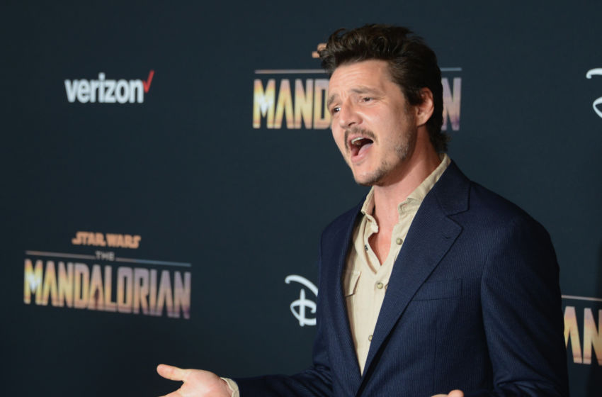 LOS ANGELES, CA - NOVEMBER 13: Pedro Pascal arrives for the Premiere Of Disney+'s