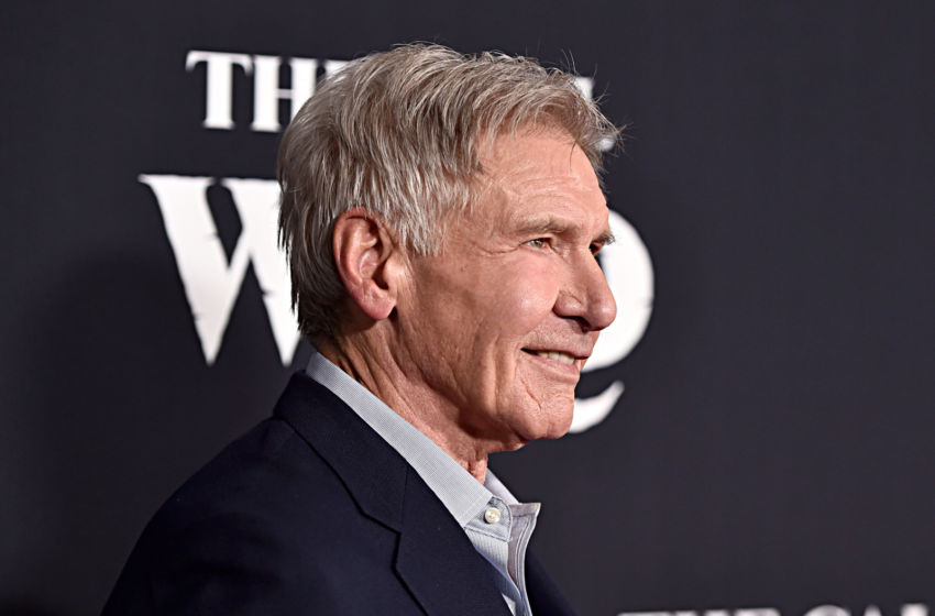 HOLLYWOOD, CALIFORNIA - FEBRUARY 13: Harrison Ford arrives at the World Premiere of 20th Century Studios'